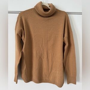 French connection turtleneck sweater tan fits small/medium